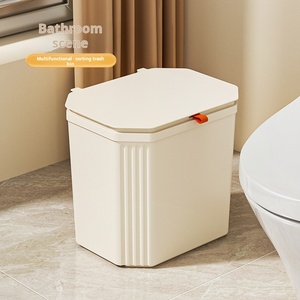 2 Layer Trash <span class=keywords><strong>Bin</strong></span> com sacos de lixo PP HIPS Vertical Waste <span class=keywords><strong>Sorting</strong></span> <span class=keywords><strong>Bin</strong></span> para uso doméstico - Product Image 5