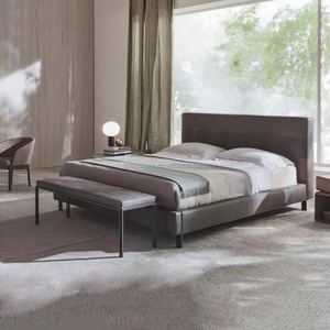 Juego de Cama Minimalista Personalizado al por Mayor para Hotel, Cama con Plataforma Tapizada en Crema, Precio de Fábrica, Fabricante de Muebles de Dormitorio OEM ODM - Product Image 6