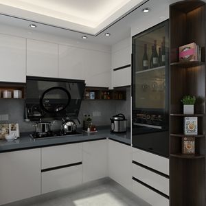 Mueble de Cocina Multifuncional Moderno de Estilo Simple, Madera Contrachapada Personalizada, Impermeable y Ecológico, Fácil de Limpiar - Product Image 1