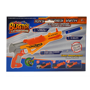 Jeu de tir pour enfants avec cibles en EVA, pistolet à balles souples longue portée avec 10 balles - Product Image 5