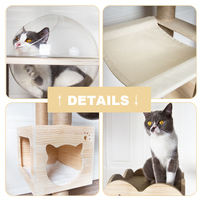 Vente flash en dropshipping : griffoir pour chat en bois à quatre étages, plateforme de saut, arbre à chat, cadre d'escalade en sisal, jouet pour chat