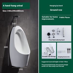 Urinario para hombres con sensor automático de diseño moderno, urinario de cerámica montado en la pared y de pie para adultos para uso en el baño - Product Image 6