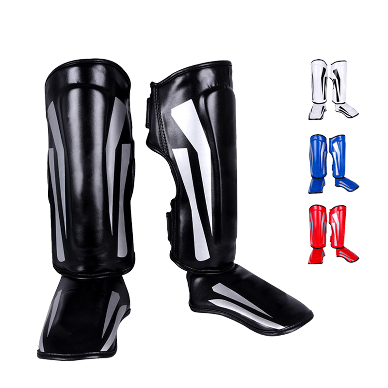 Power Punch Aofit Custom Logo MMA PU Leather Kickboxing Instep Foot Leg Protection