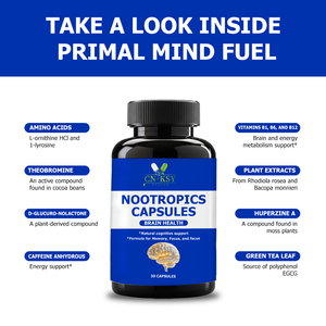 Cápsulas de Nootrópicos al Por Mayor con Extracto de Rhodiola Rosea, Suplemento para Apoyar la Salud Cerebral y Aumentar los Niveles de Energía - Product Image 5
