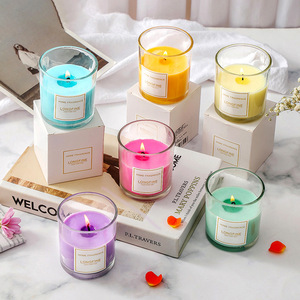 Yuhuan Scented Candles Cylinder Floral Plant Based Wax For Home Bedroom Valentine'S Day Elegant Gift - Product Image 2