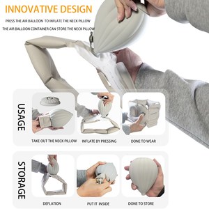 2025 New Product Idea Wholesale Soft U Shape Inflatable Neck <strong>Pillow</strong> for Traveller Officer Short Rest Airplane Car <strong>Pillow</strong> - Product Image 4