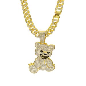 Collar de Oso Panda Sonriente de Estilo Europeo y Americano, Collar de Hombre Cubano de Moda Hip-hop - Product Image 2