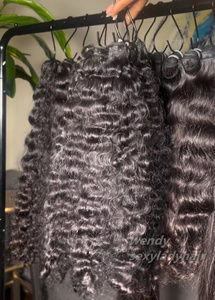 <span class=keywords><strong>Cheveux</strong></span> humains bruts vietnamiens de haute qualité, sans perte de <span class=keywords><strong>cheveux</strong></span>, <span class=keywords><strong>cheveux</strong></span> indiens <span class=keywords><strong>bouclés</strong></span> bruts, ondulations profondes naturelles, produits en gros en vrac - Product Image 4