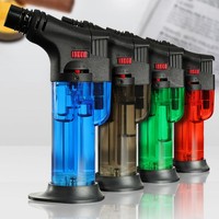 Yiwu Qianxun gros pas cher barbecue cuisine grande couleur flamme butane jet flamme torche gaz coupe-vent rechargeable briquet