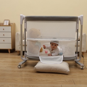 2025 multifunción VENTA CALIENTE 3 en 1 Cama Mesa Cuna Columpio de bebé Cama eléctrica Crable Bouncer <span class=keywords><strong>Bed</strong></span> - Product Image 2