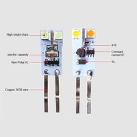 Ampoule LED RCJ T10, 5W 3030 12SMD Chip 850LM DC12V, remplacement de la lampe de plafond intérieur de voiture et de la lampe de plaque d'immatriculation