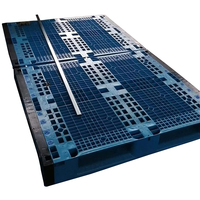 Palet de Plástico de 2000*1200*150 mm, Palet de Plástico de Gran Tamaño y Alta Resistencia con 3 Patines