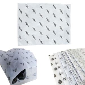 Papel de Seda Blanco Impreso Personalizado de 15 x 20 Pulgadas, 17 g, Papel para Envolver Ropa, Impresión a una Cara, Papel de Regalo Desechable - Product Image 1