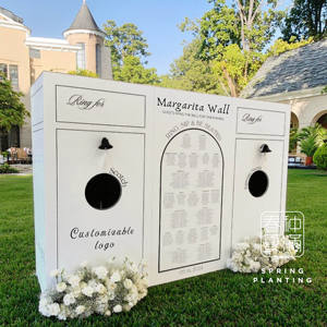 Decorazione per Matrimonio Primaverile, Sfondo Nuziale, Parete di Champagne e Margarita per Ospiti che Suonano il Campanello per la Propria Margarita - Product Image 2
