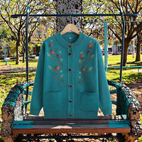2025 pull décontracté pour femmes de haute qualité veste cardigan tricoté multicolore pour printemps chandails pour femmes avec broderie