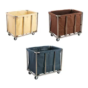 Professional Wholesale Of Wheel Laundry Cart Large Hotel Laundry Basket Easy To Assemble Laundry Linen Cart
