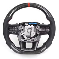 Volant sport en fibre de carbone personnalisé en stock pour Volkswagen Golf MK6/7 GTI CC avec cuir perforé noir