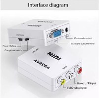 Ses Video RCA CVBS Video AV VGA adaptörü monitör dönüştürücü