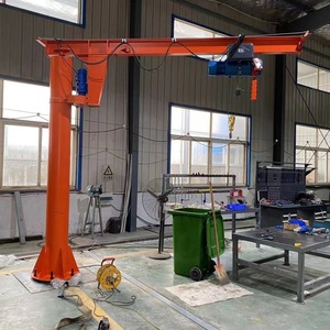 5M 10M Electric Pillar Cantilever Jib Cranes 1 Ton with <b>Wire</b> Rope Hoist for Assembly Line Lifting - Product Image 1