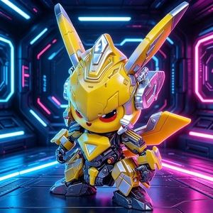 Figura de Acción de Pikachu COS <span class=keywords><strong>Megatron</strong></span>, Robot de PVC, Peluche, Hecho en Japón, <span class=keywords><strong>Juguete</strong></span> de Moda, Producto Terminado - Product Image 3