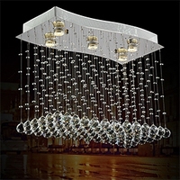 Lustre en cristal pour escalier K9 de grande taille moderne et rectangulaire pour hôtel de luxe Banquet Villa