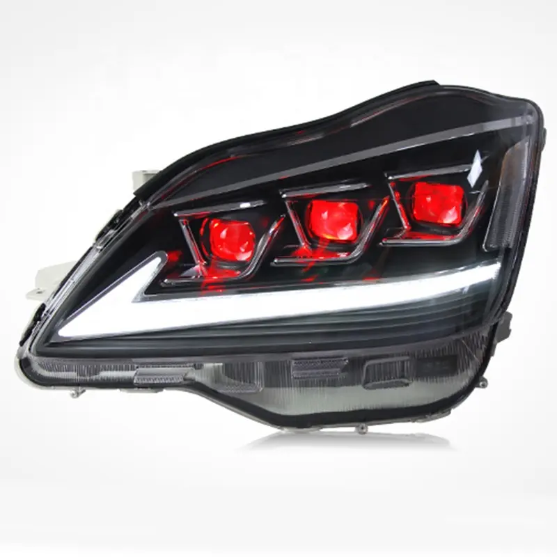 Phares à LED pour Toyota Crown 2003 2004 2005 2006 2007 12th Gen DRL Animation Front Lamps Assembly avec Red Demon Eyes