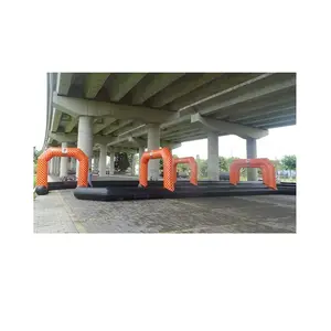 Outdoor Aangepaste Opblaasbare Bumper Auto Track Opblaasbare Zorb Bal Race Track Sport Spel Opblaasbare Go Kart Race Track