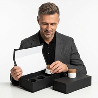 Ensemble de pots à bougies personnalisés de luxe avec couvercle et emballage cadeau en papier recyclable pour bougies, portefeuilles, artisanat