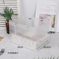 Boîtes à gâteaux avec fenêtre transparente, pour trifle, desserts, snacks, pâtisseries, avec couvercle, en papier marbré, pour emporter, imprimées