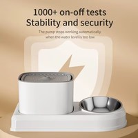 Elecpet 3 en 1 Fontaine à eau pour animaux de compagnie Mangeoire automatique pour chat et distributeur d'eau avec bol en plastique écologique