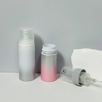 Flacon pompe en PET blanc transparent de 100-200 ml, flacon en plastique pour mousse nettoyante cosmétique, bouchon à vis, joint d'étanchéité