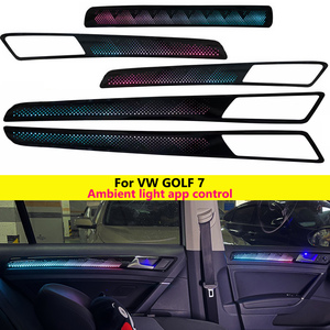Éclairage d'ambiance RGB Chasing Streamer pour VW Golf 7 7.5, contrôle par bouton de rétroviseur, décoration intérieure, version moulée LED, lumière néon - Product Image 1