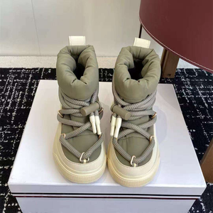 Chaussures en coton à semelle épaisse de marque de luxe classique, fonction antidérapante, grande taille, bottes de neige chaudes et confortables - Product Image 4