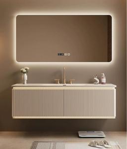 Unità <span class=keywords><strong>bagno</strong></span> di lusso bianco da 72 pollici <span class=keywords><strong>bagno</strong></span> vanità appesa unità di vanità in pietra con piano in marmo - Product Image 3