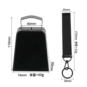 Hot Selling 4 Inch Metal Iron Cowbell Loud Sound Cheering Bell For Sports Events - Product Image 3