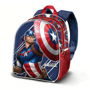 For Marvel Captain America First-Elite 3D <b>Backpack</b>, Blue - Product Image 2