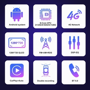 도요타 아쿠아 2011 용 IPS 4GB + 64GB HD 자동차 스테레오 라디오-2017 안드로이드 플레이어 GPS 네비게이션 Carplay 4G 비디오 - Product Image 2