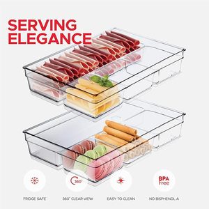 ชุดถาดอะคริลิคใส4ส่วนถาดสำหรับปาร์ตี้ถาดคุกกี้อาหารแบบไม่มี BPA ถาดโชว์ขนมและชีส - Product Image 4