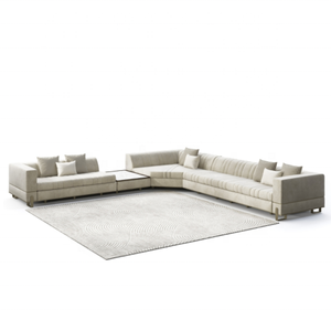 Bộ Sofa Da Của Ý Grand Modular Vip L Bộ 6 Chỗ Ngồi Với Gỗ <span class=keywords><strong>Trim</strong></span> - Product Image 1