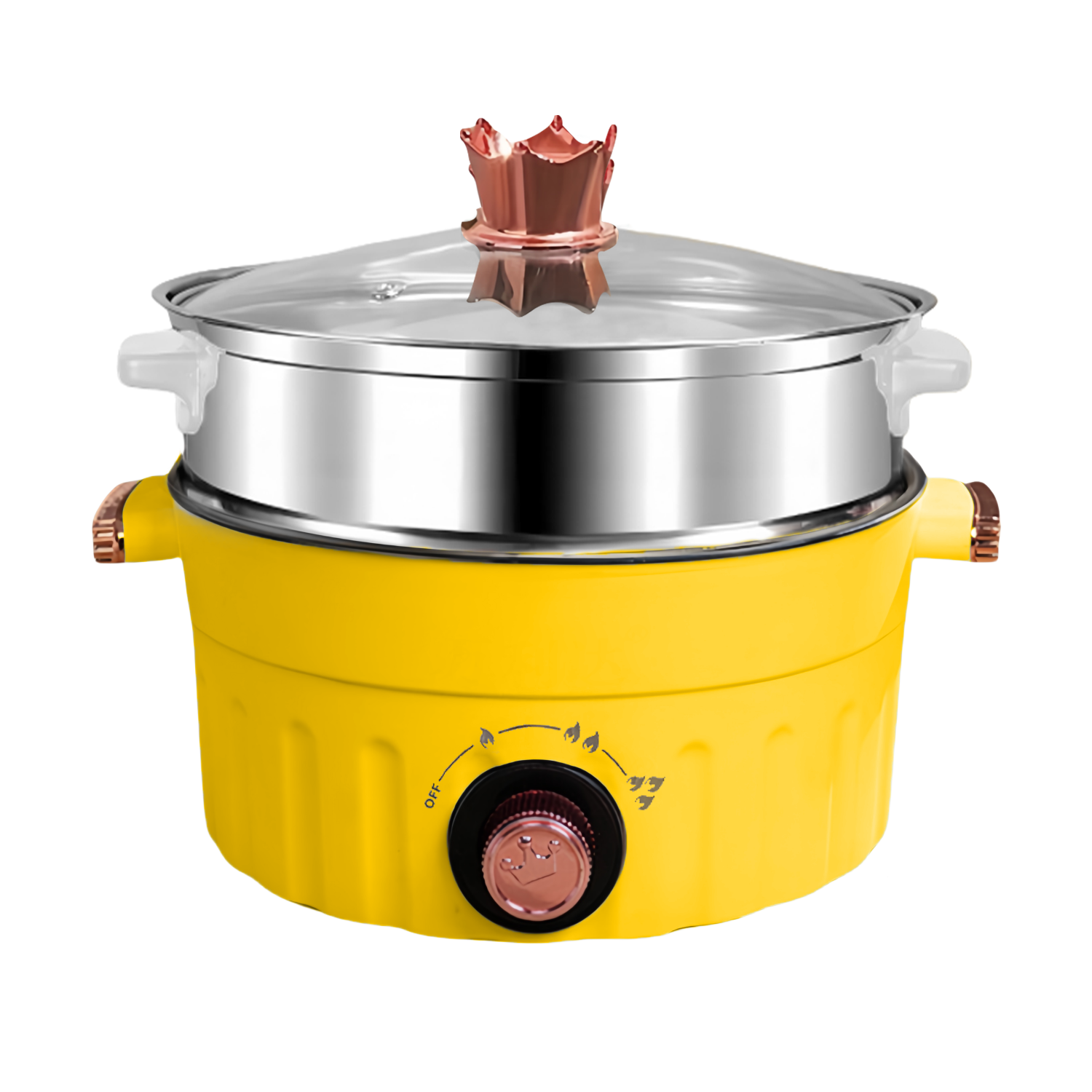 Yellow-20-28CM-Stainless Steel Steamer Basket