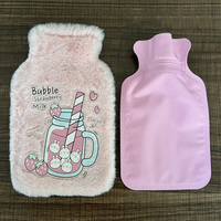 Offre Spéciale garder au chaud, couverture en peluche mignon Mini personnage de dessin animé sac en Pvc remplissage d'eau bouteille d'eau chaude pour l'hiver/