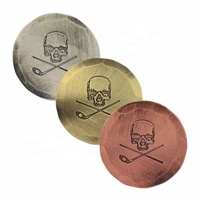 Marqueur de balle de golf en métal personnalisé avec logo, noir mat, émail doux blanc, mascotte animale, cadeau pour tournoi de golf, vente en gros
