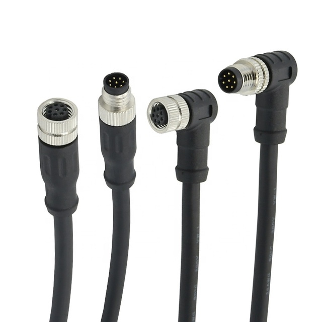 M8 Connector a Code Male Female 3 4 5 6 8 Pin Cable M8 IP67 Waterproof Sensor Circular Connector Cable