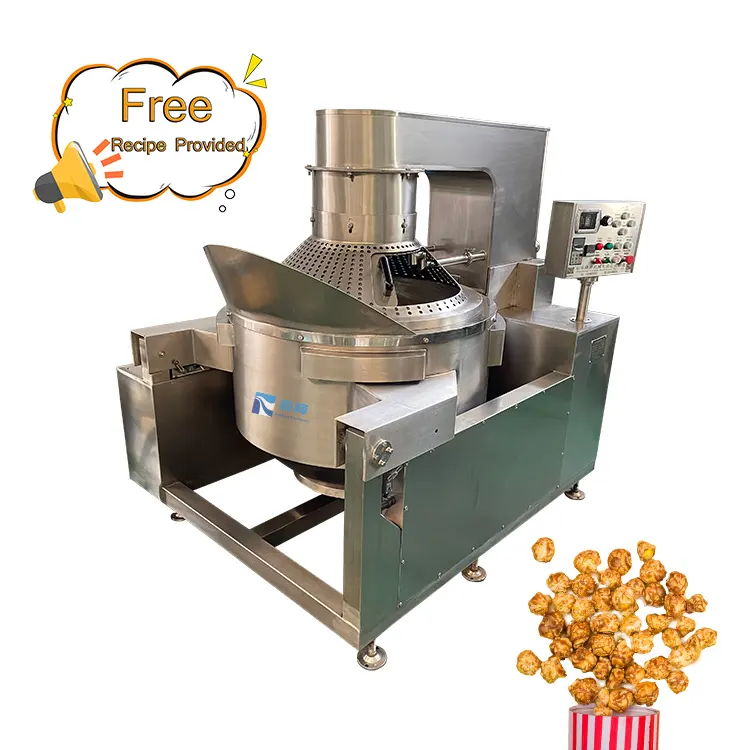 Mesin Popcorn Berbentuk Bola Profesional Komersial Skala Besar Caramel Gas Mesin Pembuat Popcorn Industri