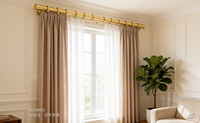 Tringle à rideaux double en métal doré électroplaqué de 28 mm de haute qualité, style romain moderne et luxueux pour la décoration de fenêtres