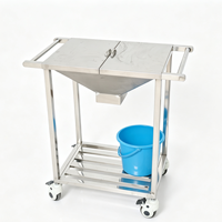 Nouveautés Medco : Chariot de débridement à double porte en acier inoxydable avec roulettes silencieuses, chariot médical mobile