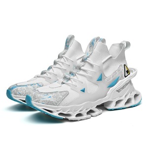 Custom Bladed Sole Breathable Men's Tennis Sneakers Branded <strong>Outdoor</strong> <strong>Basketball</strong> <strong>Shoes</strong> Sport Mesh TPU Outsole for Spring Autumn - Product Image 2