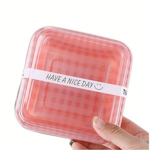 Square Small Mousse Dessert Tiramisu Container Plastic Packaging <b>Box</b> Japanese Sliced Cake <b>Box</b> Candy Biscuit <b>Sweet</b> Food PET Bulk - Product Image 2