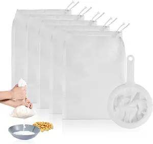 Set of 2pcs 200 Mesh Fine Strainer and Nut Milk Bags