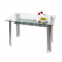 Table de salle à manger ronde en verre trempé de 10mm 12mm